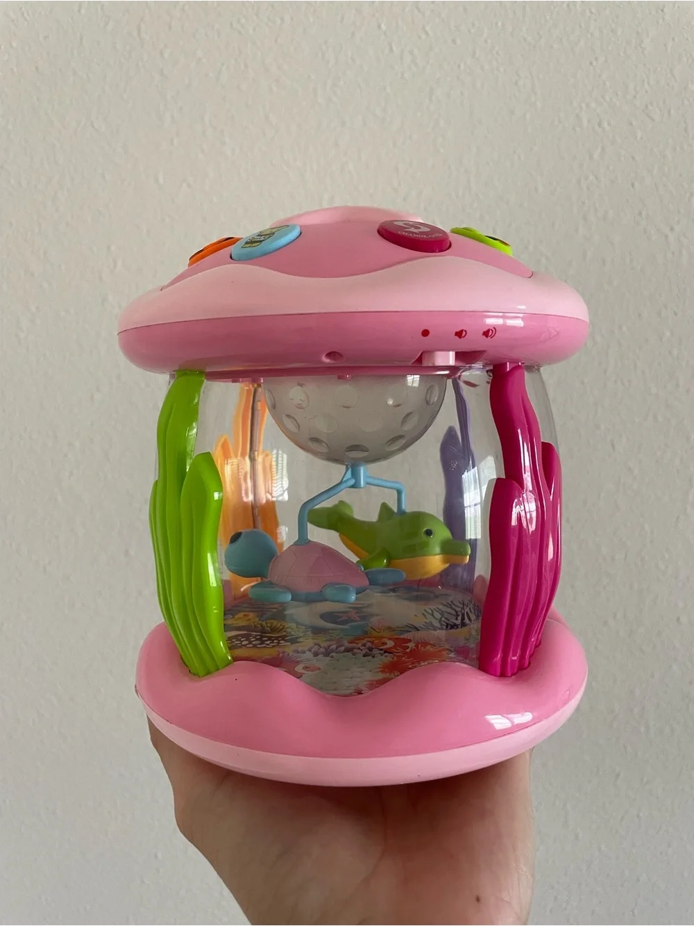 Baby/Toddler Musical Pink Ocean Spinning Sea Friends Toy With Lights